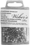 Weber s Gombostű WEBER`S műanyag dobozban fehér fejjel - robbitairodaszer