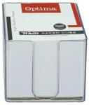 Optima Kockatömb fehér OPTIMA 9x9x9 cm műanyag tartóban (22945) - robbitairodaszer