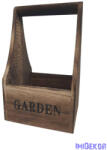  Füles fa ládikó GARDEN 24 cm - Barna