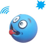 Nunbell Vicces csipogó rágójáték kutyáknak-Kék Emoji (K020906)