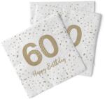 Sovie HoReCa Mank papírszalvéta 3 rétegű 33x33 cm 100 lap/csomag "60" - Boldog születésnapot