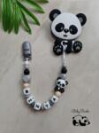 Baby Panda Névre szóló rágcsalánc - Panda - szürke