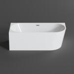 Water Fun CORNER || Cadă de baie semi-freestanding, colț, stânga, alb, 150x75x58 cm (COR-150B) - casasclipitoare