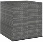  Кутия за градински възглавници PE ратан 100x97, 5x104 см сива