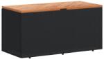  Външна кутия за съхранение черна 110x50x54 см PE ратан акация