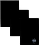 DACO Set 3 x Caiet Daco A5, 48 file, 70g/mp, matematica, coperta plastic, Negru (CT549AR/NEGRU-3BUC/SET)