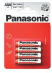 Panasonic cink-szén akkumulátorok vörös cink R03RZ / 4BP EU AAA 1, 5V (buborékfólia 4db) (330021,01)