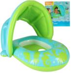 Bestway felfújható biztonsági gyerek csónak úszókör, előtetővel 34091 zöld (KX4011_1)