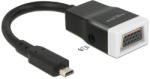 Delock Adapter HDMI-micro D dugó VGA hüvely audióval