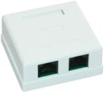 EMTEX Priza dubla aplicata UTP CAT 6, 2x RJ45 (M), plastic, Emtex EMT-UTP6-2P-PT (EMT-UTP6-2P-PT)