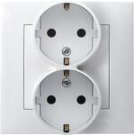 OSPEL SZAFIR Priza dubla schuko 16A, IP20, alb (5722)