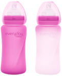 Everyday Baby cumisüveg hőérzékelővel, 240 ml, Rózsaszín