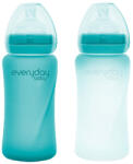 Everyday Baby cumisüveg hőérzékelővel 240 ml, Türkizkék