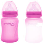 Everyday Baby cumisüveg hőérzékelővel 150 ml, Rózsaszín