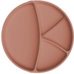 Everyday Baby szilikon tányér tapadókoronggal, Natúr Piros