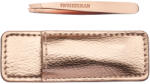 Tweezerman Mini SLANT Rose Gold csipesz utazótáskával