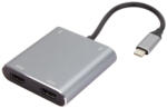 Vcom Докинг станция VCom USB-C 4-in-1 - CU450S - HDMI x 2, USB2.0, USB-C PD3.0 100W, MST (CU450S)