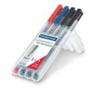 STAEDTLER Alkoholmentes marker készlet, OHP, 0, 6 mm, STAEDTLER "Lumocolor® 316 F", 4 különböző szín