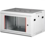 Lande PROlineB 600x450 lapraszerelt 6U 19' fali rack szekrény szürke (LN-WB-06U6045-LG-F) (LN-WB-06U6045-LG-F)