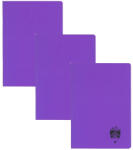 DACO Set 3 x Caiet Daco A4, 60 file, 70g/mp, dictando, coperta plastic, Mov (CT461DR/MOV-3BUC/SET)
