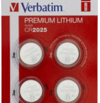 Verbatim LITHIUM BATTERY CR2025 3V 4 PACK (49532) - gtcomputers