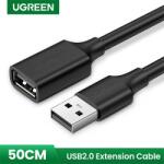 UGREEN US103 Cablu prelungitor USB 2.0 de 0, 5 m negru (10313) UG10313 (10313)