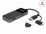 Delock 64085 dokkoló állomás és port replikátor USB 3.2 Gen 1 (3.1 Gen 1) Type-A Fekete (64085)