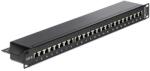 Delock 19 Patch Panel 24 portos Cat. 6 fekete (43298) - pepita