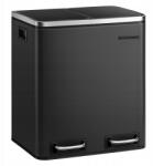 SONGMICS Konyhai szemetes kuka 2 db kivehető rekesz 15 L könnyű újrahasznosítás (LTB30BK)