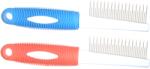  Pieptene combinat fancy blue & red, pentru Caini si Pisici