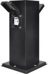 Solight PG11B kültéri 2 aljzat 230V IP44 fekete, szögletes oszlop PG11B (SL1490)
