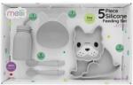 Melii Set de cină pentru copii Melii din silicon, 5 piese - Bulldog (23020) Set pentru masa bebelusi