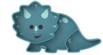 Melii Farfurie divizată din silicon Melii cu ventuză - Dinozaur Luxos (40030) Set pentru masa bebelusi