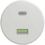 Kliklap - Retro USB aljzat A+C keret nélkül, fehér K/USB (KA0067)