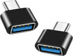 Laptophardware 2db USB-C (Type-C) to USB 3.0 OTG (Normál USB) adapter, átalakító fekete
