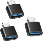 Laptophardware 3db USB-C (Type-C) to USB 3.0 OTG (Normál USB) adapter, átalakító fekete