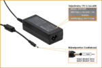 Laptophardware Samsung 19V 3.16A 60W 3mm x 1mm helyettesítő új töltő (AD-6019P)
