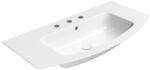 SAPHO Gsi Pura Slim kerámiamosdó 3 nyitott csaplyukkal 102x52 cm ExtraGlaze bevonattal, fehér 88259311 (88259311)