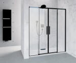 POLYSAN Altis Line Black tolóajtó átlátszó üveggel 1800x2000 mm, matt fekete profil AL4512B (AL4512B)