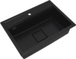 Gamma Quadro 7050, 1 rekeszes gránit mosogató 700x500x220 mm, fekete, GMA-ZLE000237 (GMA-ZLE000237)