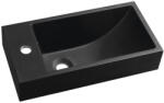 SAPHO Small Ariana öntött márvány mosdó 50x25 cm, balos/matt fekete SM012B (SM012B)