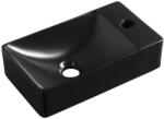 SAPHO Small Margitha kerámia kézmosó 38x22 cm, jobbos/matt fekete MGT3822B (MGT3822B)