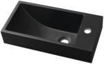 SAPHO Small Ariana öntött márvány mosdó 50x25 cm, jobbos/matt fekete SM016B (SM016B)