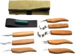 BeaverCraft Set de sculptură în lemn Beavercraft cu 8 cuțite (8 cuțite în husă + accesorii) S08