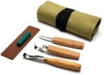 BeaverCraft Kit de sculptură linguri Beavercraft Unelte de sculptură în lemn cu curea de piele S38