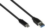  Good Connections GC-M0130 USB-A apa - USB-C apa 3.0 Adat és töltőkábel - Fekete (5m) (GC-M0130) (GC-M0130)