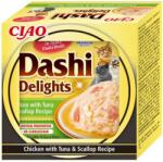 Inaba Foods Cat Churu Dashi Delights - csirke-tonhal-fésűkagyló 70 g