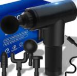 Retoo Rezgőpontos masszázspisztoly, 4 db fejjel, RT (S091)