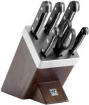 ZWILLING Gourmet | késblokk szett élezővel 7 darabos | hamu | barna (36133-000-0)