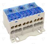 TRACON Clemă şir distribuţie cu capac care se poate deschide 3×1×50(35)mm2 / 3×6×16(10)mm2, 690VAC/DC, 175 A (FLSO50-3P)